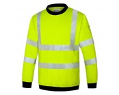 Flame Retardant High Visibility Yellow Sweatshirt